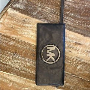 Michael Kors Gunmetal Clutch/wristlet